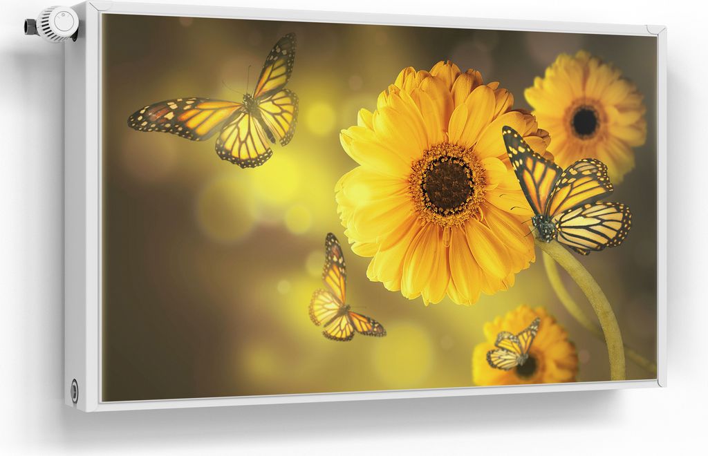DEQORI Magnetmatte Heizung beschreibbar 100x60 cm 'Frühlingsfreude' Magnetfolie