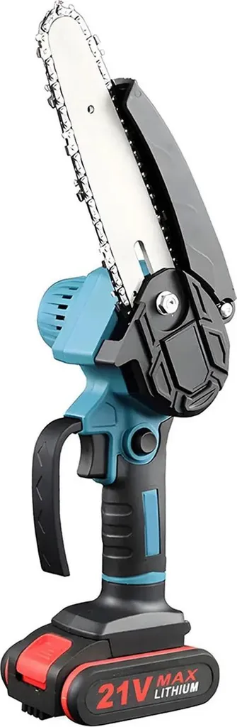 Mini Seghetto a Catena Azzurro 21V - Taglio Rami Rapido e Sicuro