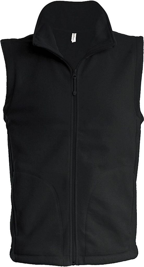 Kariban Herren Fleece Jacke Weste Bodywarmer Übergangsjacke, Größe:M, Farbe:Schwarz