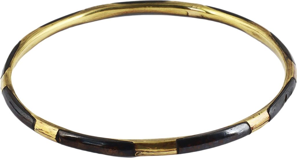 Armreif - Armschmuck - Armband - 0,3 cm schwarz-gold Produktbild 