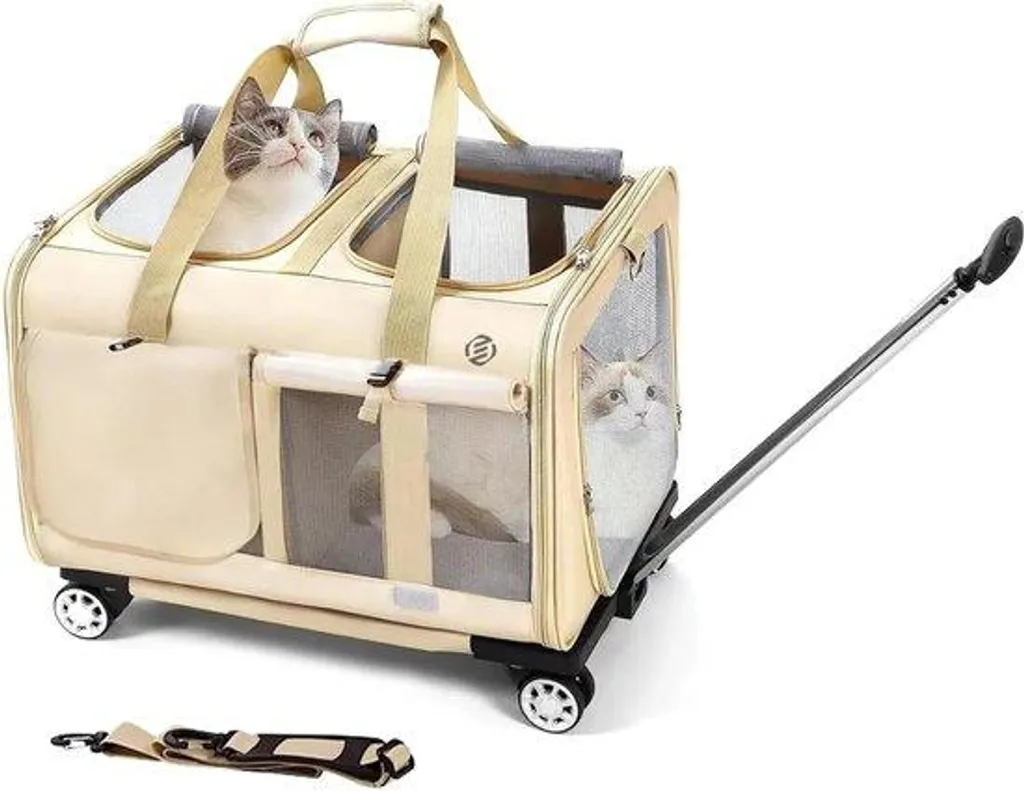 Caisse de transport chat Voyage - Box de voyage aérée pour petits chiens