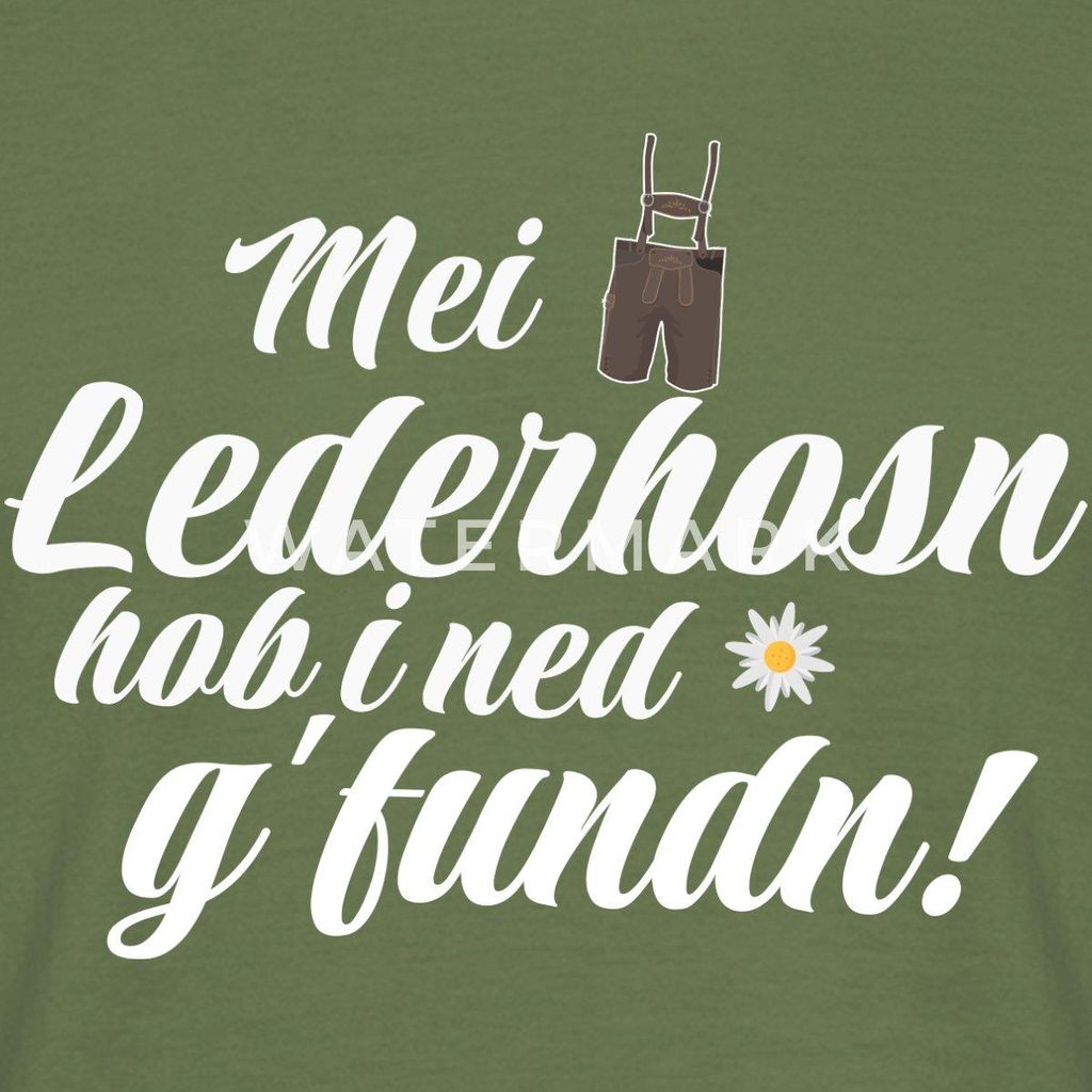 Spreadshirt Bayern Lederhose Ersatz Volksfest Trachtenshirt Männer T-Shirt, XL, Militärgrün