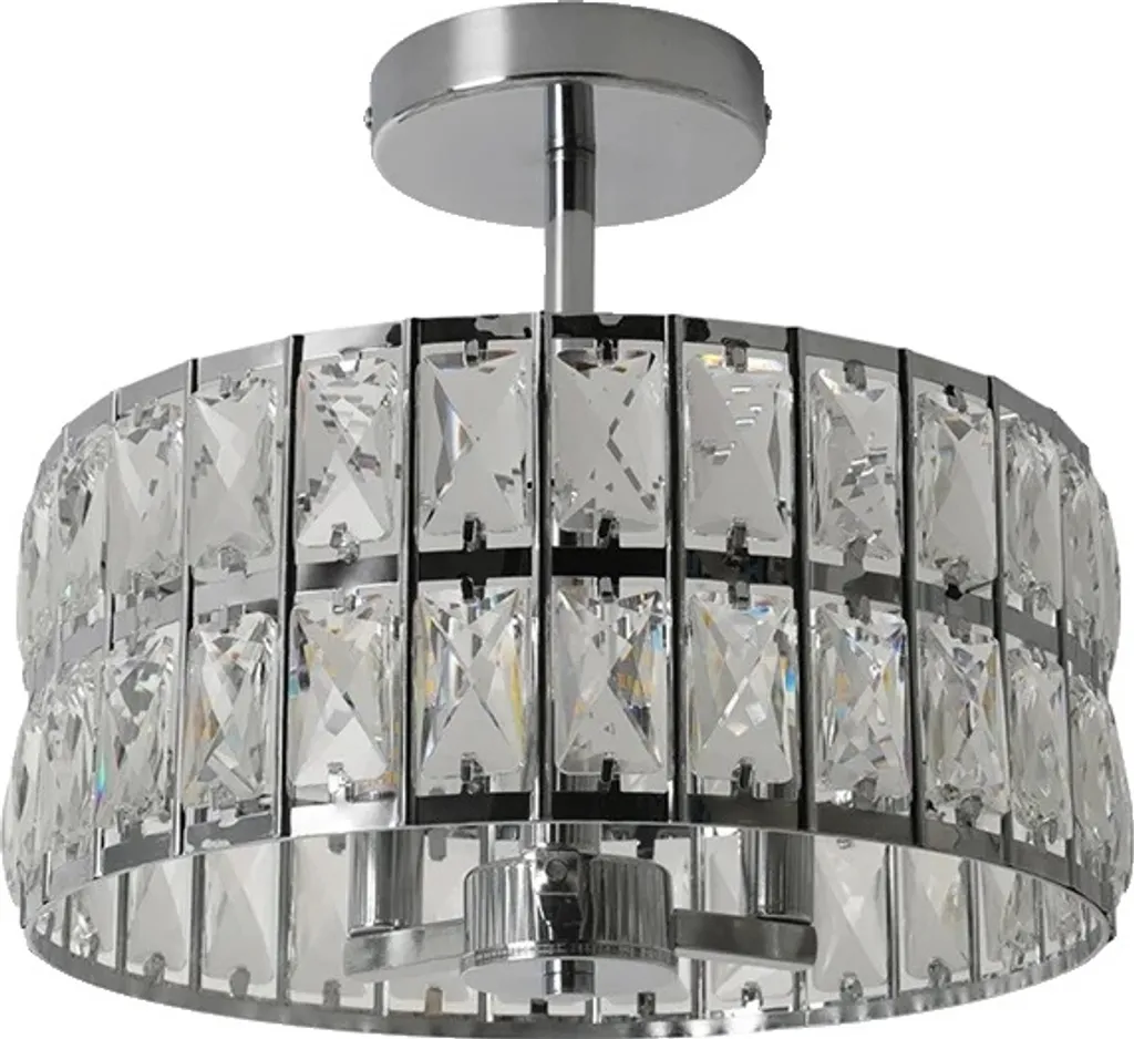 Lampada a Sospensione Cristallo Argento B Regolabile | Design Moderno