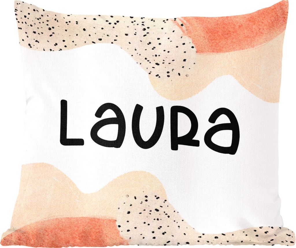 MuchoWow Zierkissen Sofakissen Wohnzimmer Dekokissen 50x50 cm Laura - Pastell - Mädchen - Komfort - Sofakissen