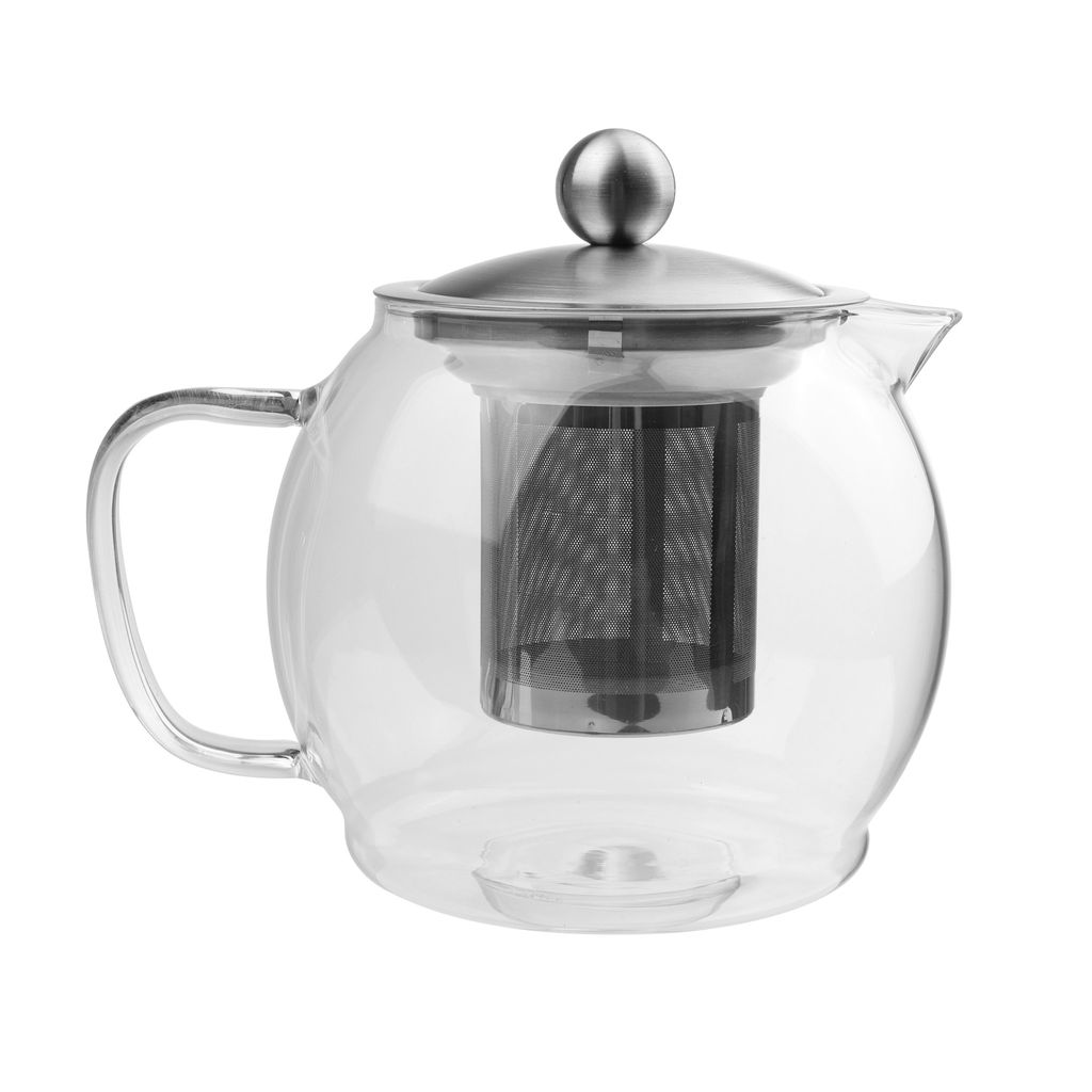 HI 16029 Glas Teekanne 1,2L mit Edelstahl