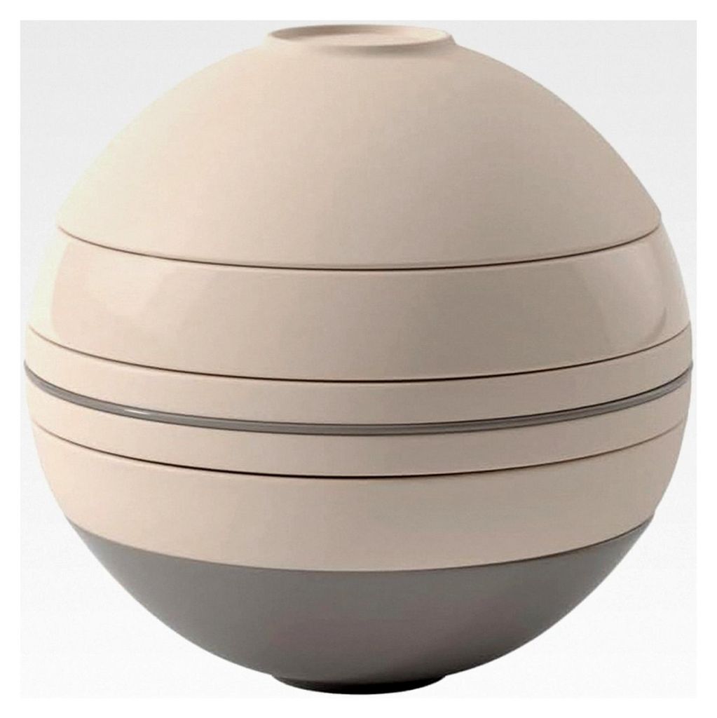 La Boule Dinner-Set Beige, spülmaschinenfest, mikrowellensicher, Geschirr, Teller, Porzellan, Schale, Deko, Premium Porzellan