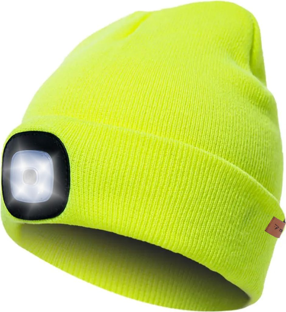 Wintermütze mit Taschenlampe - gelb Trizand 22664 Produktbild 1