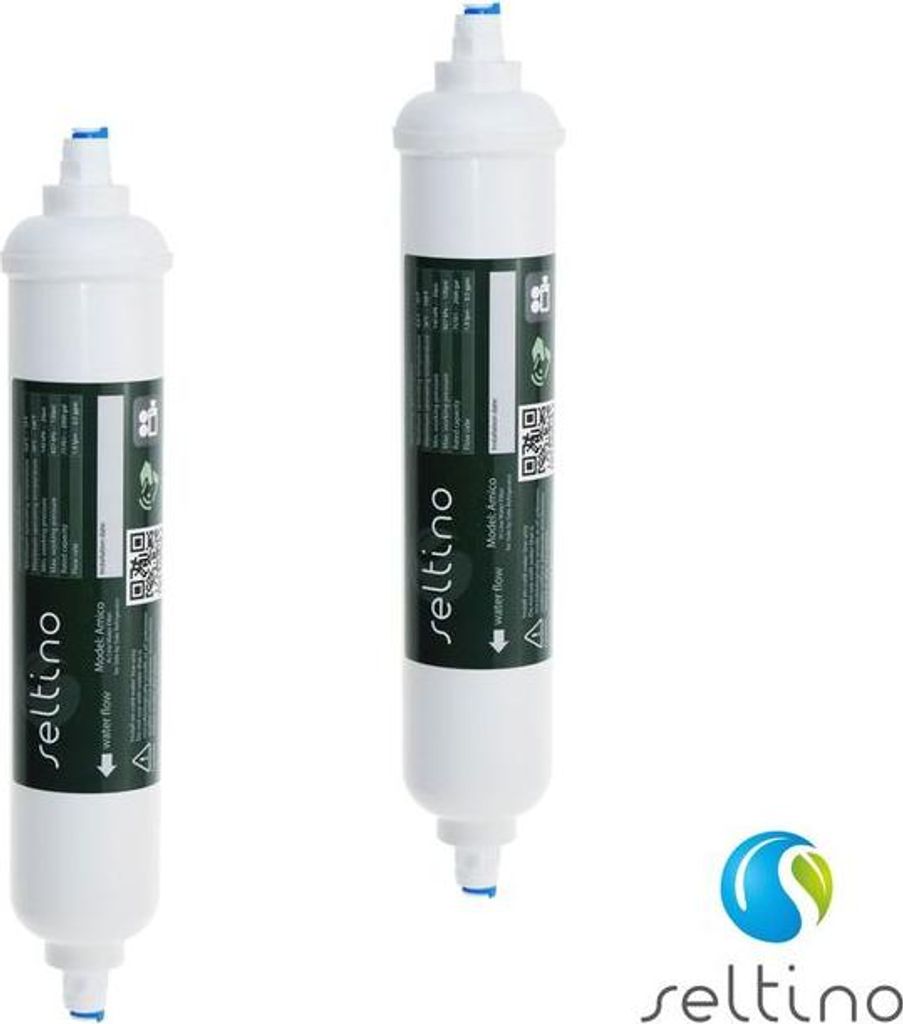 2x Seltino AMICO Wasserfilter Kühlschrankfilter extern 1/4' (UV-Steril verpackt)