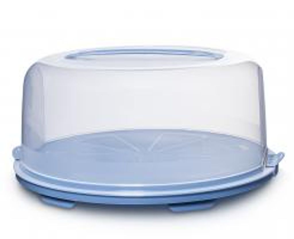 Rotho Fresh, Kuchenbehälter, Rund, Blau, Transparent
