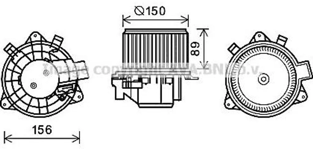Ventilateur de chauffage silencieux AVA FT8417 OE 46723434 fiable