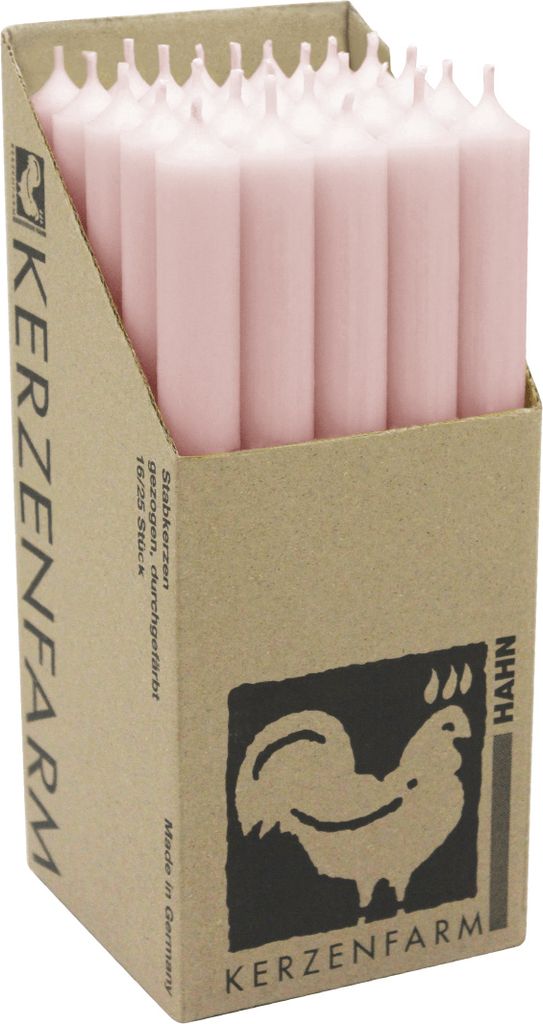 Stabkerzen aus Paraffin, 250/22 mm, Pastellaltrosa, Produktbild 
