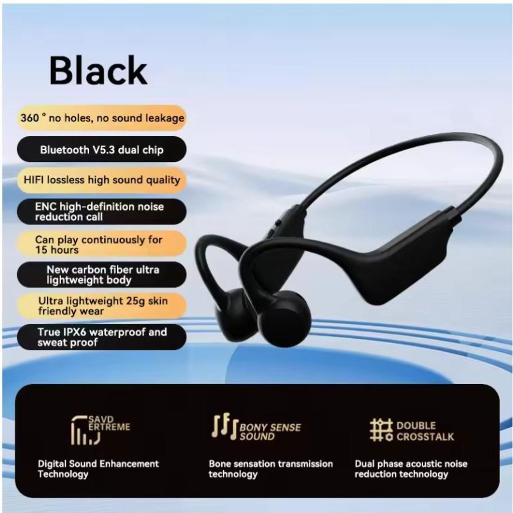 Knochenleitungskopfhörer IPX8 wasserdicht MP3-Unterstützung Produktbild 