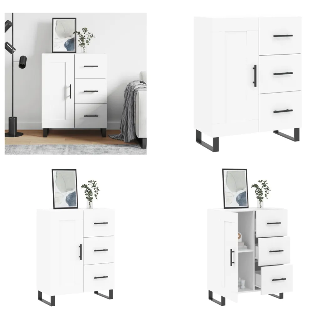 vidaXL Credenza bianca 69,5x34x90 cm Materiale a base di legno - Credenza - Credenza - Armadio - Armadio portaoggetti