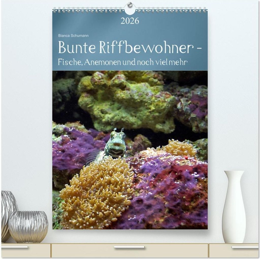 Bunte Riffbewohner - Fische, Anemonen und noch viel mehr (hochwertiger Premium Wandkalender 2026 DIN A2 hoch), Kunstdruck in Hochglanz
