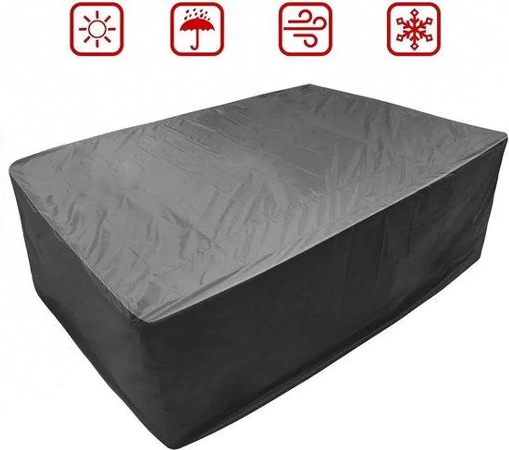 Protection hivernale pour meubles de terrasse - Housse étanche Noire