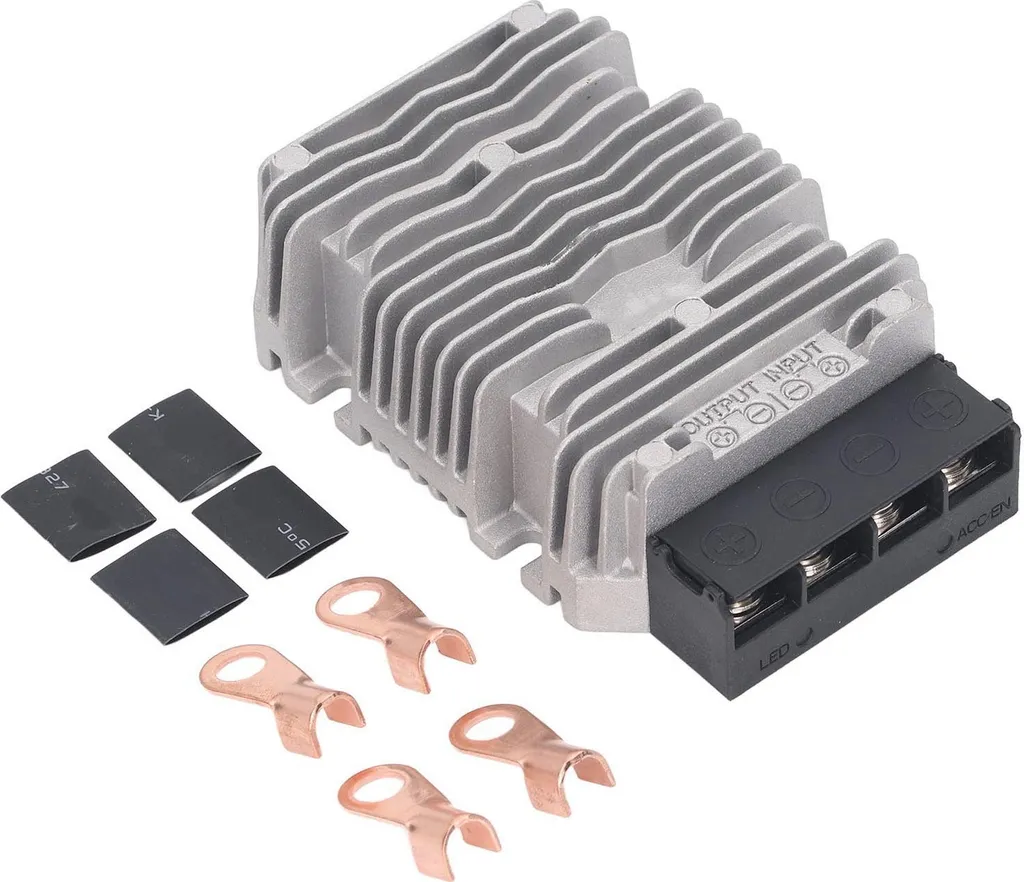 Convertisseur DC 12V 50A anti-surchauffe pour réseau électrique