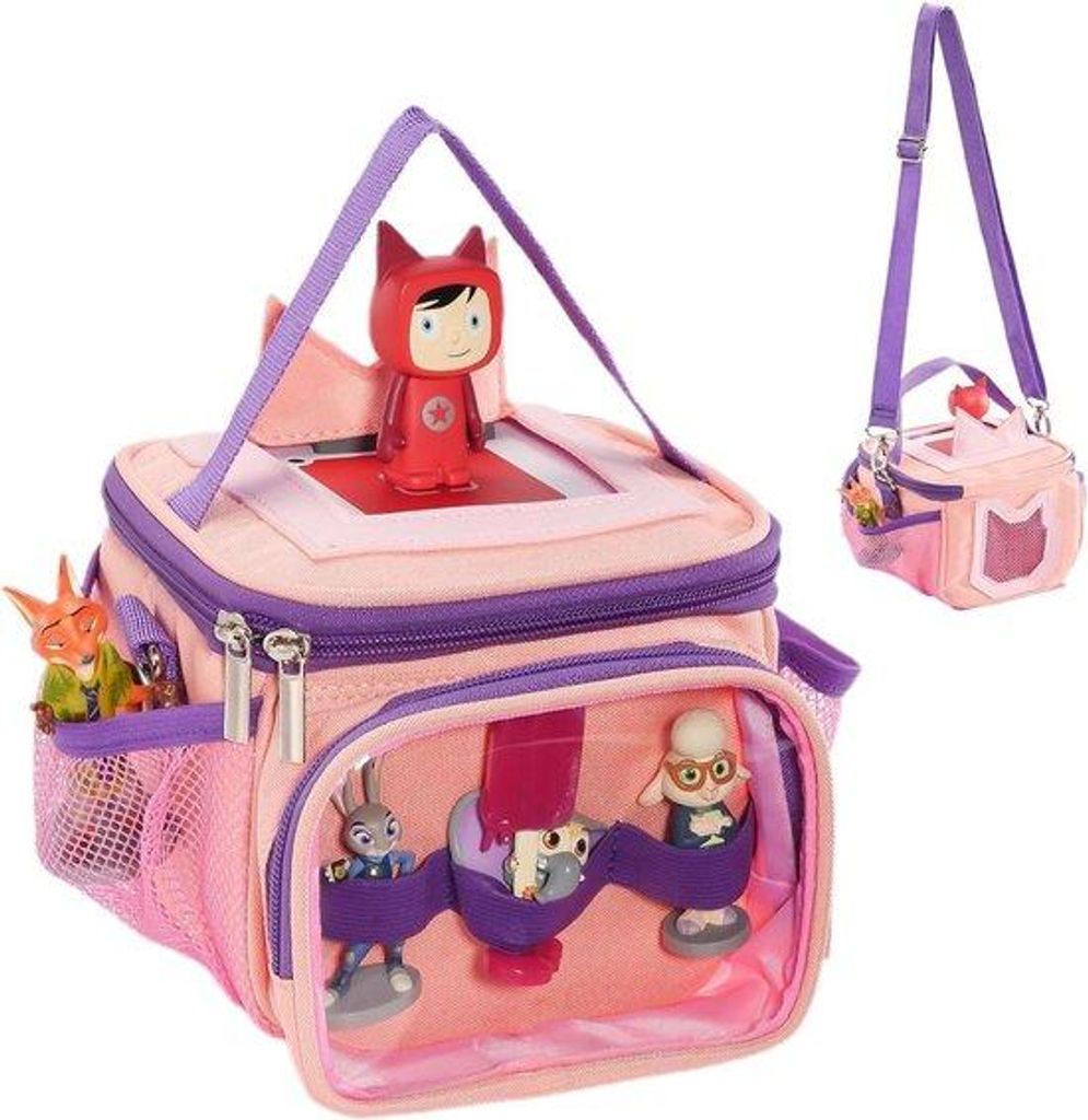 Reisertas für Toniebox - Rosa tragbarer Reisetasche mit Schultergurt Handgriff für Tonies Audio-Player-Figuren-Lagerung