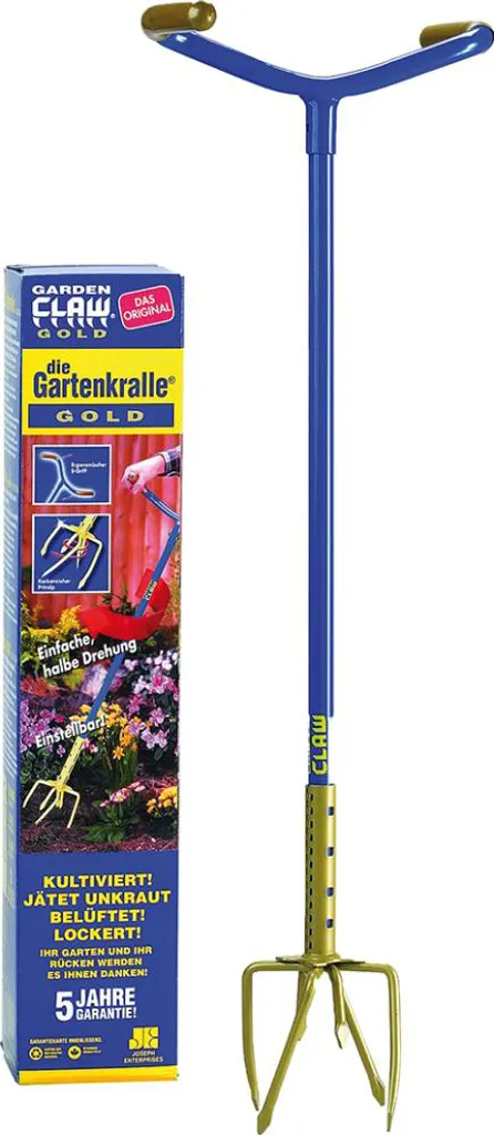 Griffe de jardin or en acier trempé ergonomique pour petits espaces verts