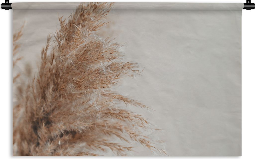 MuchoWow Wandteppich Wandbehang Gras - Pflanzen - Natur - Pampasgras 150x100 cm Tapisserie Dekoration Wandtuch - Waschbar - Tapisserien - Wand-Decke