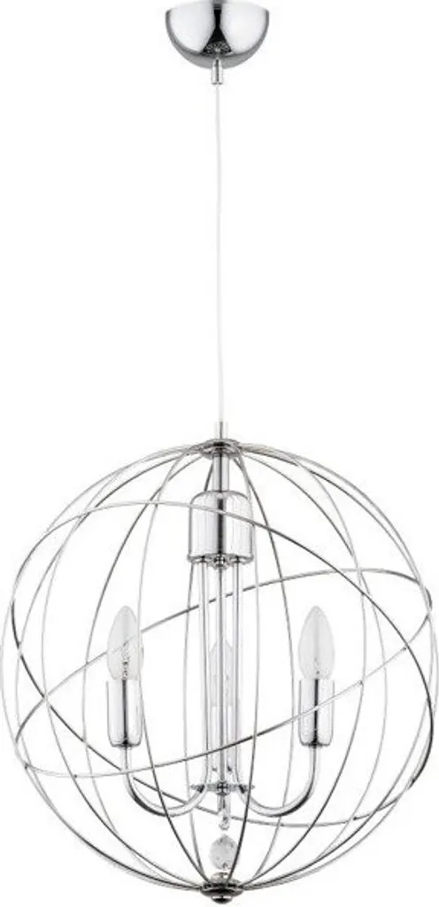 Suspension chromée 3 lampes PIKO 3xE14 10W ALF62021 Alfa pour salon