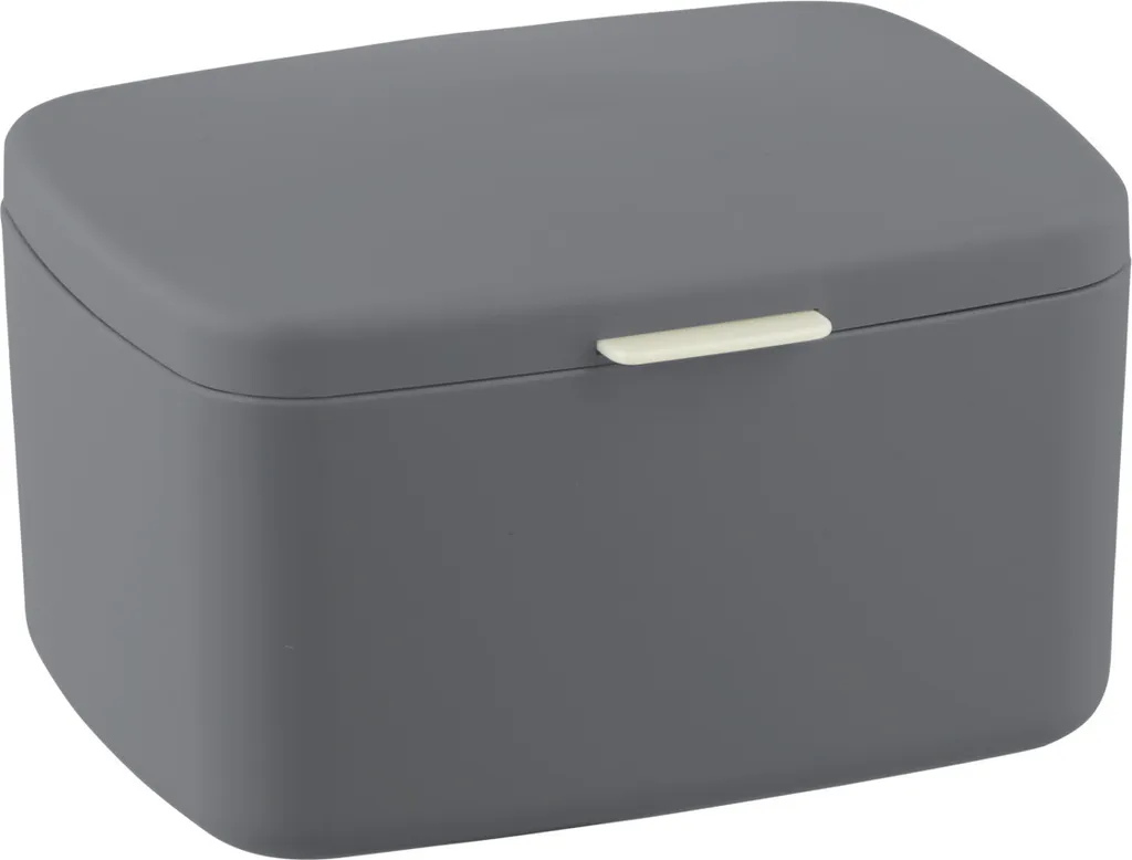 WENKO Barcelona Boîte de Rangement avec Couvercle Anthracite pour Bain