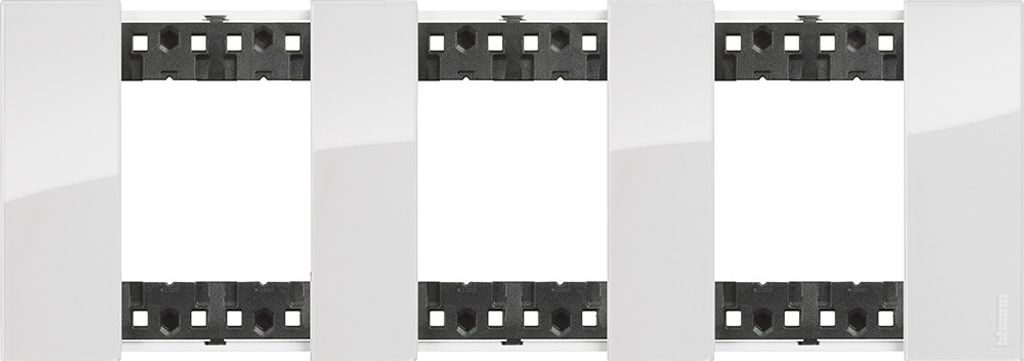 Blende 2 x 3 Modul Kristall BTicino Living Now KA4802M3__ Ice