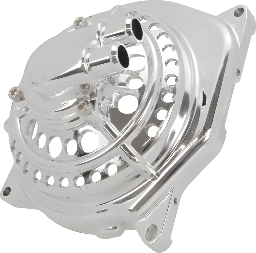 Couvercle de pompe à eau STR8 chromé pour Aprilia SR 50 et Benelli 491