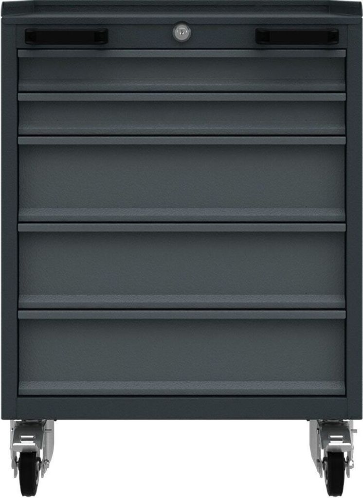 Mobiler Werkzeugwagen 5 Schubladen 50x58x81cm Werkstattwagen Schranksystem