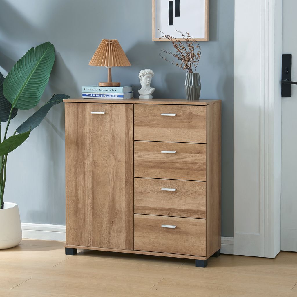 Sideboard 'Döbritz' 84x80x28cm Eiche Produktbild 
