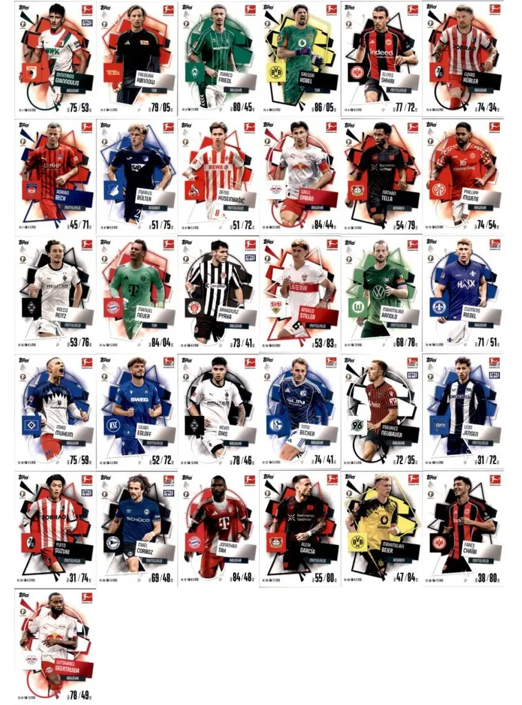 Match Attax Bundesliga 2025/26 - Edition Limitée 31 Cartes de Collection