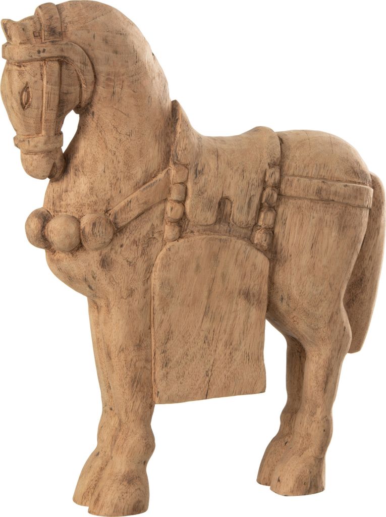 J-Line J-Line Figur Cheval - Holz - Natur - Breit