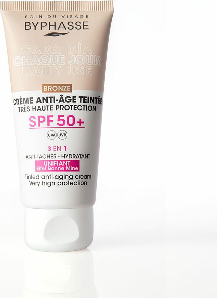 Byphasse Anti-Aging GESICHTSCREME mit Farbe SPF50+ #bronze 50 ml