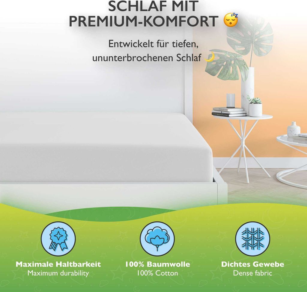 etérea Jersey Topper Spannbettlaken 140x200 - 160x200 cm Produktbild 2