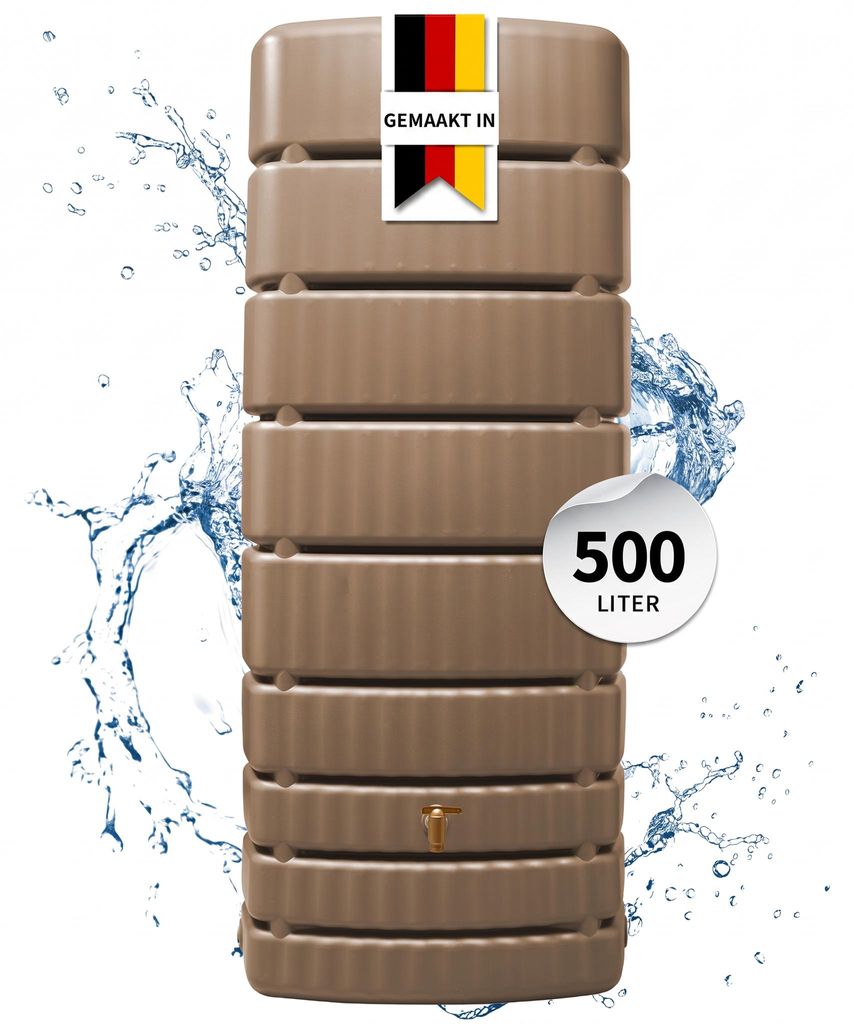 4rain SLIM wandtank 500 L taupe Productafbeelding 