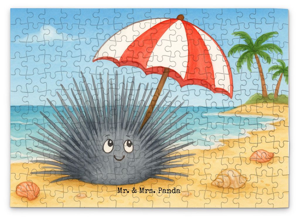 Mr. & Mrs. Panda Puzzle Seeigel Design 192 Teile - Weiß - Geschenk, Hier und Jetzt, Meer, 500, Achtsamkeit, Leben, 1000, Lebe, 1500, 300, Selbstli...