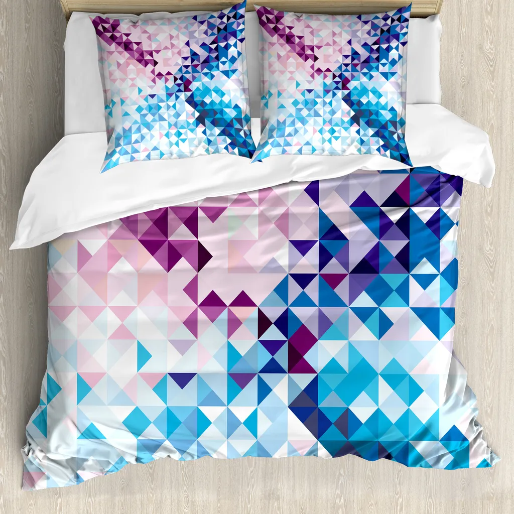 Set Copripiumino ABAKUHAUS Rosa e Blu 200x200 Ipoallergenico