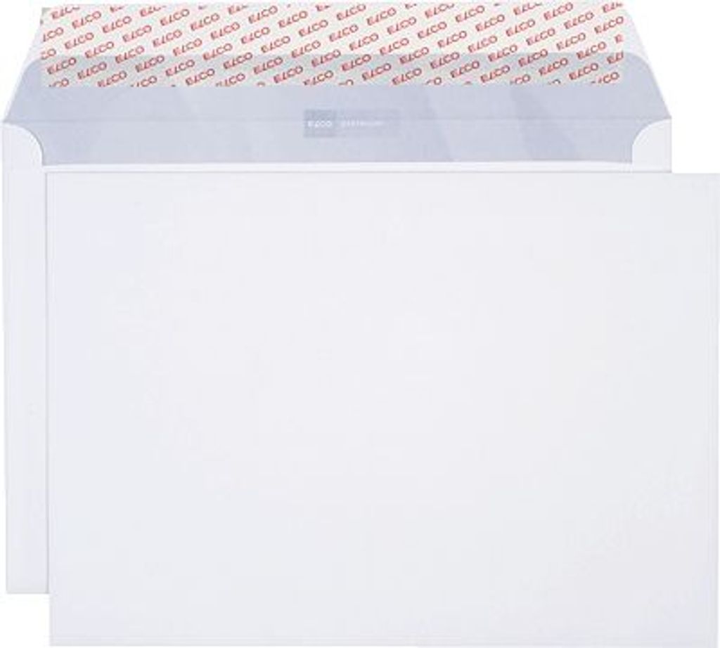 Elco 74494.12 Briefumschlag Office - B4, hochweiß, haftklebend, ohne Fenster, 80 g/qm, 10 Stück