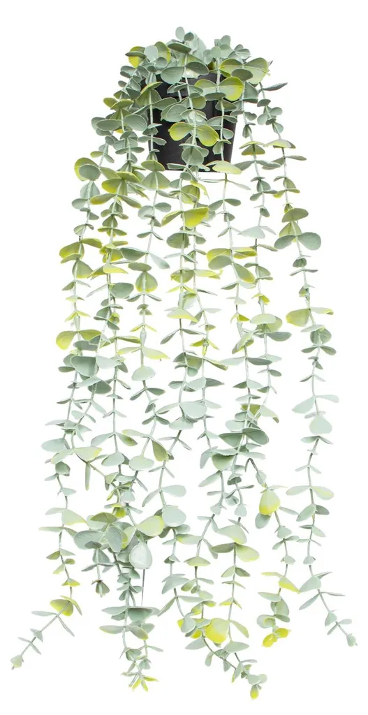 Eucalyptus artificiel retombant 56 cm avec pot pour déco intérieure