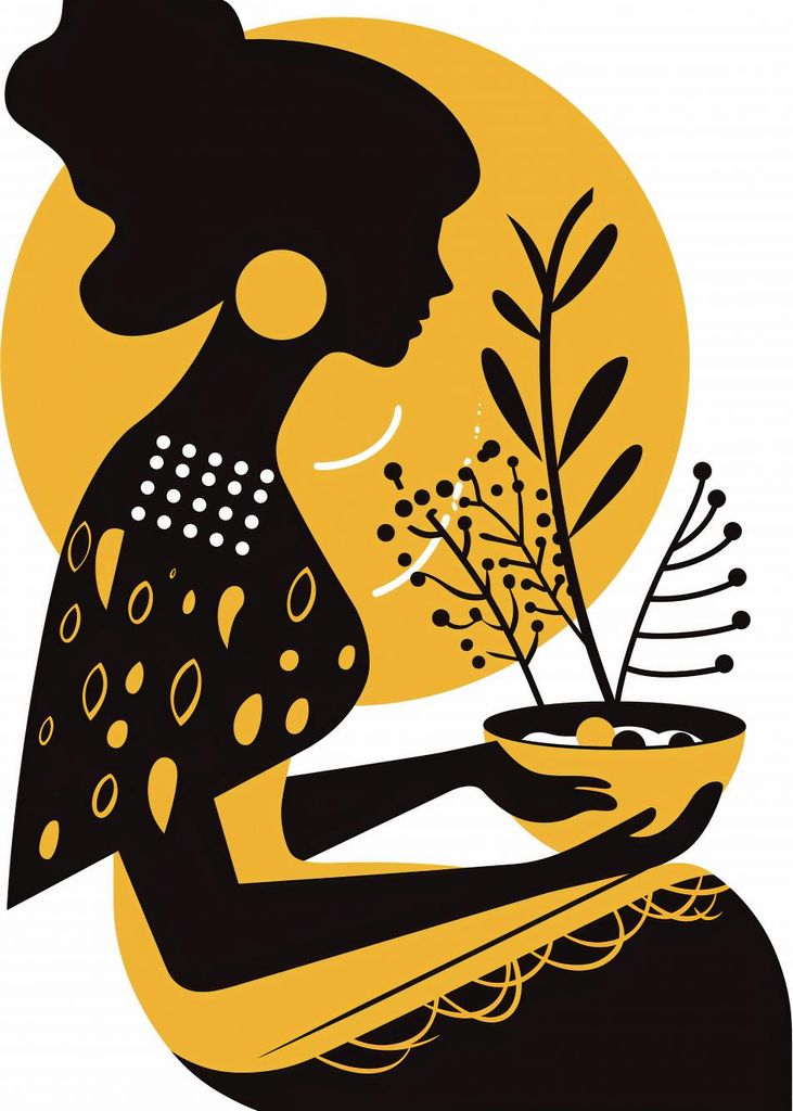 Plakat 40x50cm Frau und Natur