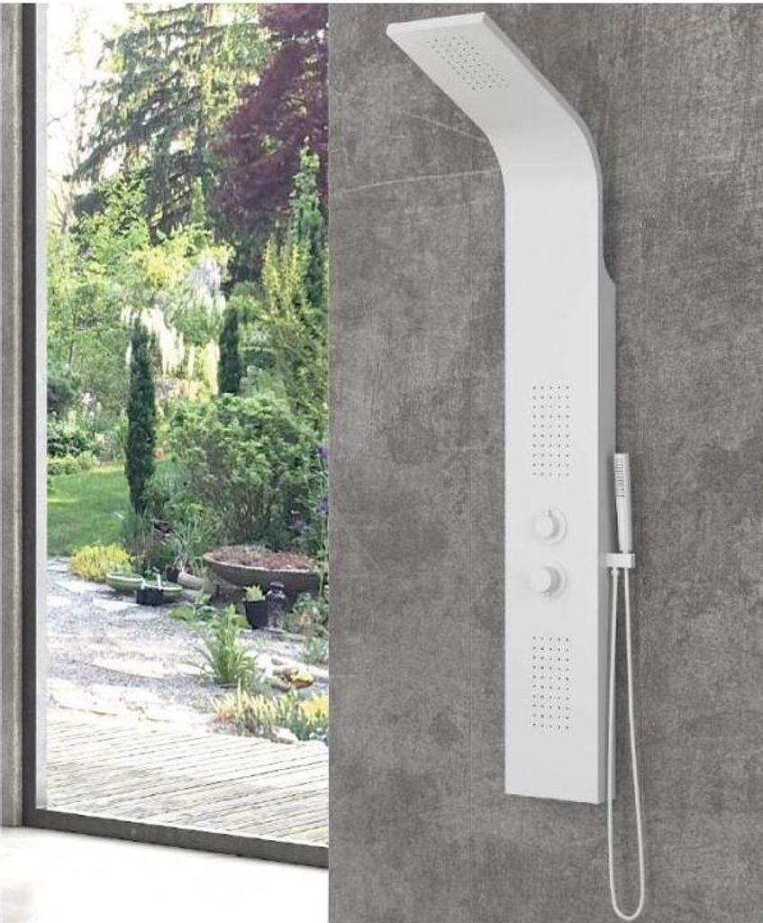 Colonne de douche hydromassante SUE en aluminium 140x20x6,5 Image du produit 