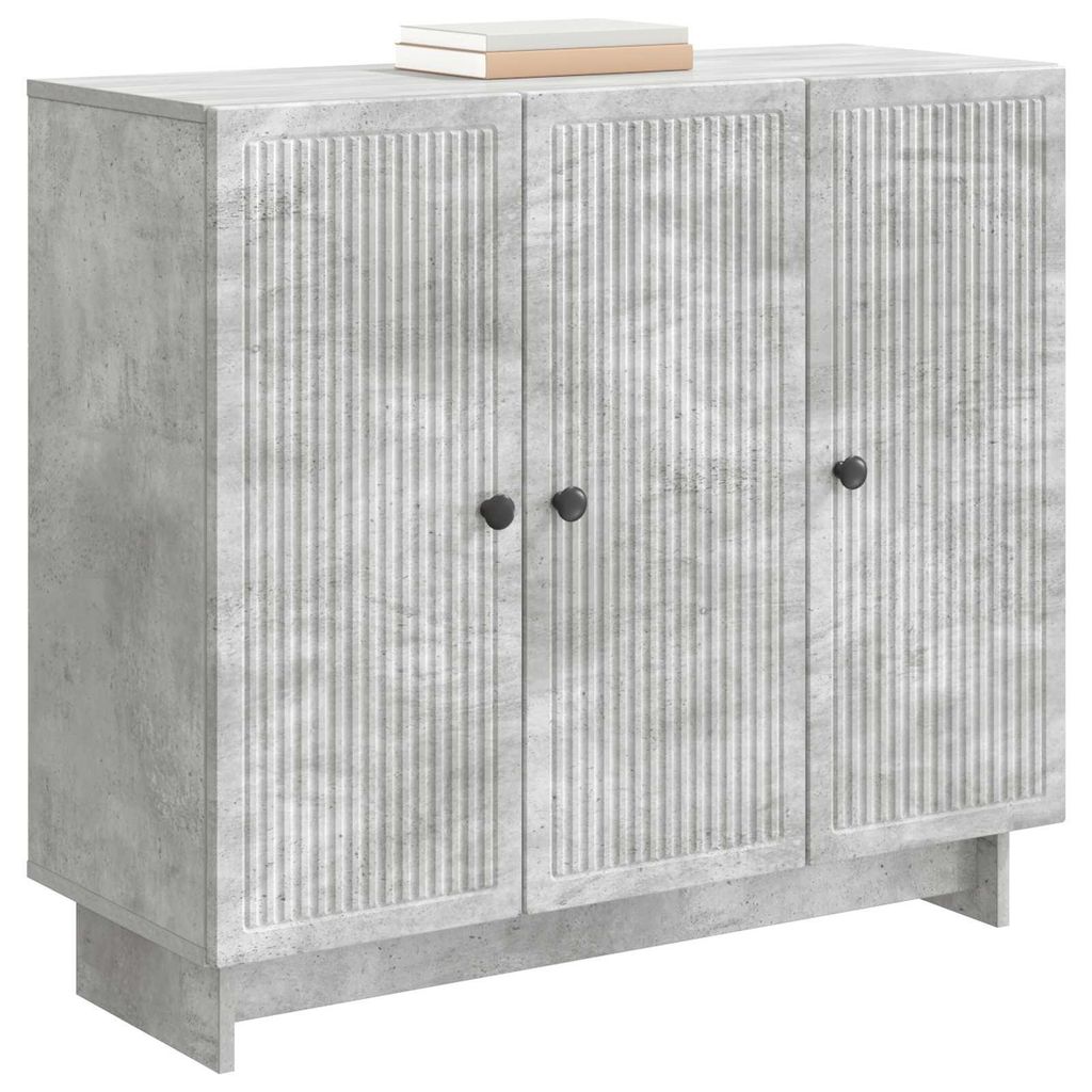 Sideboard Betongrau 89 x 34,5 x 80 cm Holzwerkstoff