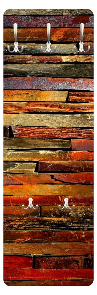 Wandgarderobe 105cm x 34cm 3D-Optik Modern mit Garderobenhaken und Garderobenpaneel