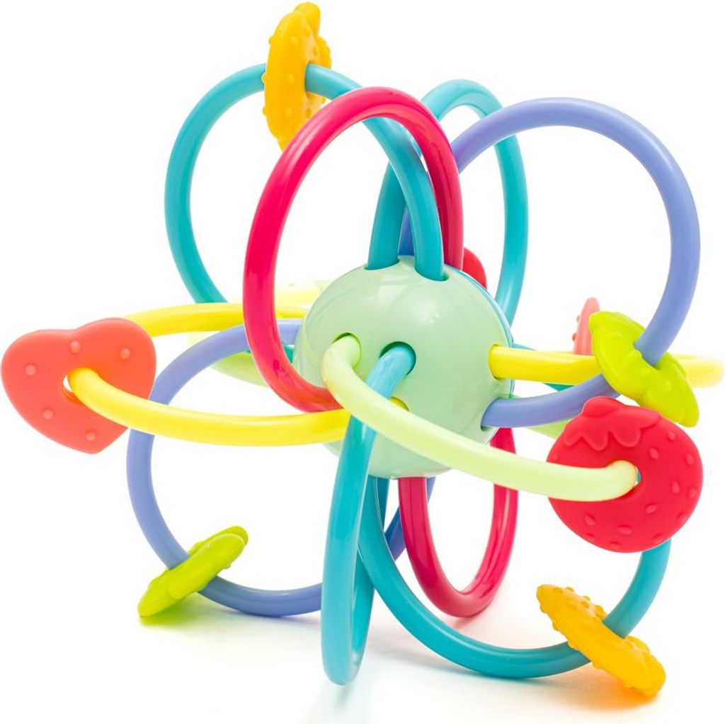 Jouet de dentition en silicone-plastique avec hochet Baby Image du produit 
