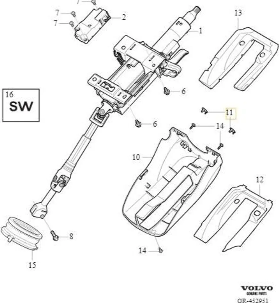 VOLVO S60 V60 C40 XC40 tappo alloggiamento montante nero OE 31477936 - 2