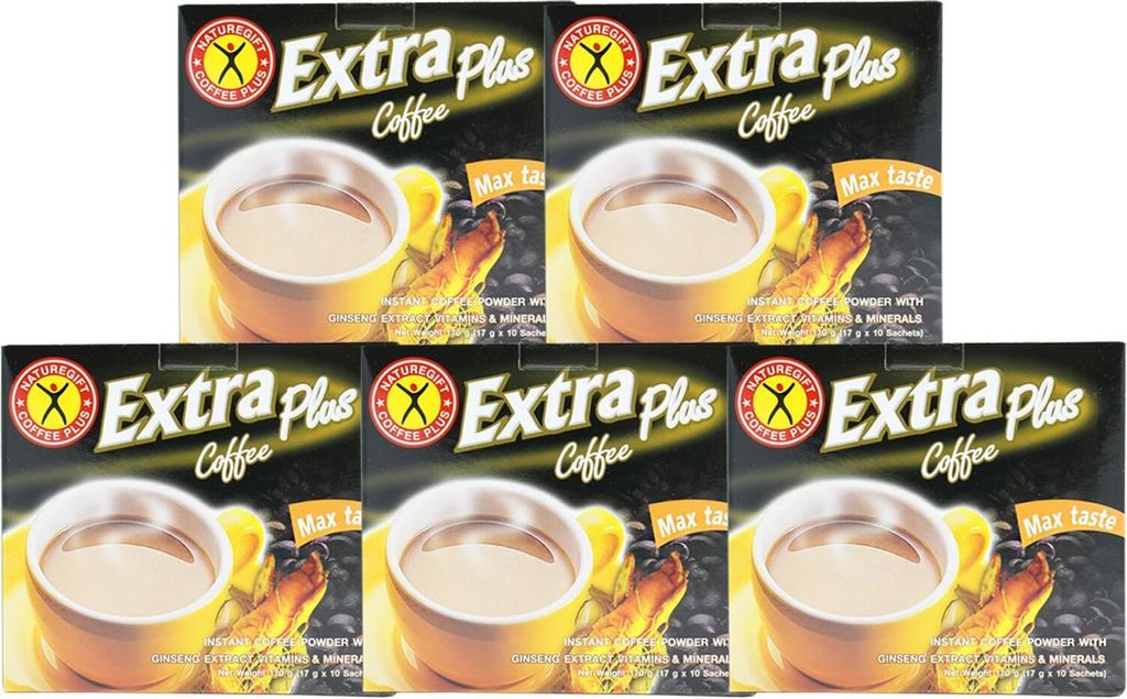Instant Extra Plus Coffee Mix Powder mit Ginseng Extrakt 5x170g