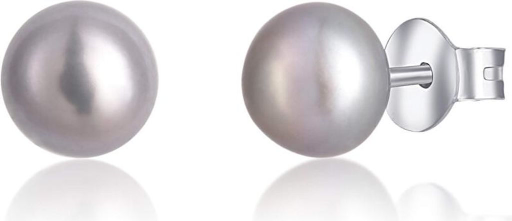 Silver pearl earrings SVLE0545XD2P60 - Diameter: 0.7cm