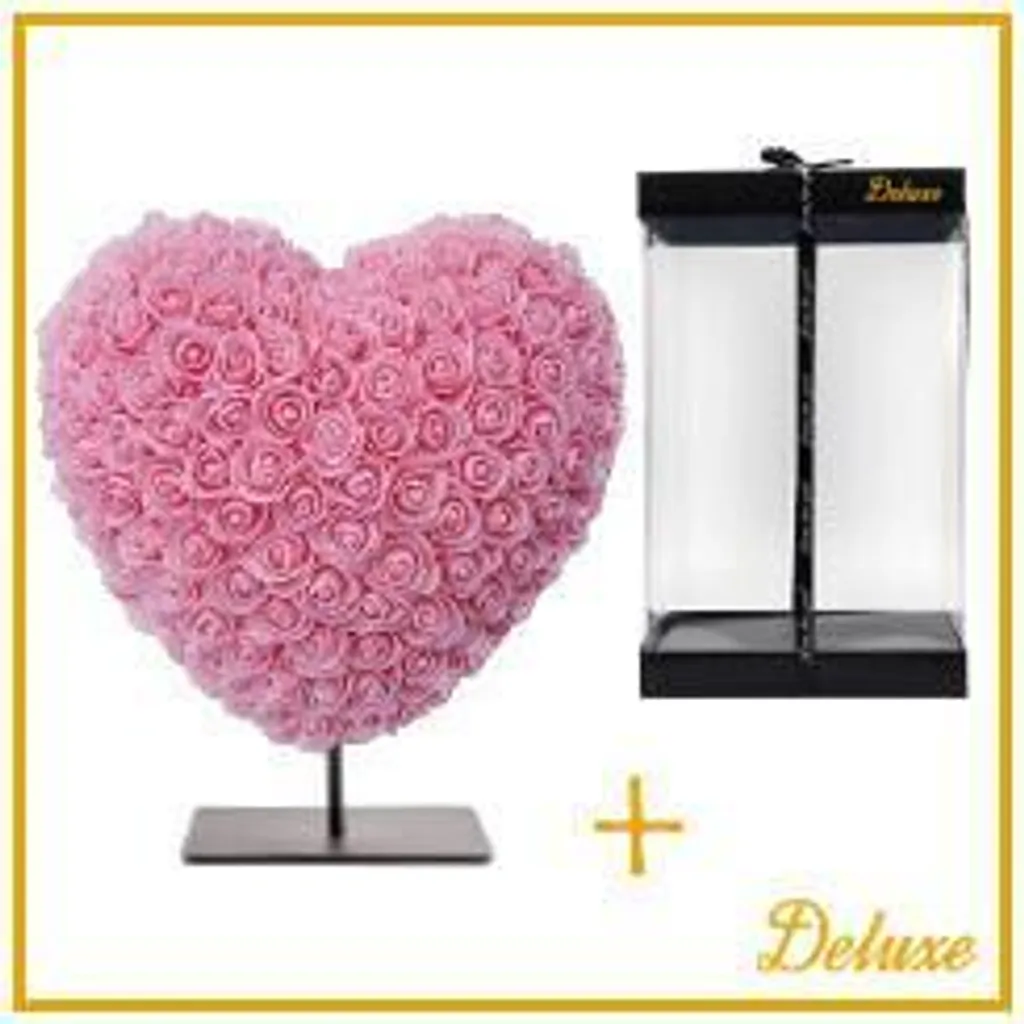 Décoration de Table de Chevet : Cœur Rose 15 cm pour Chambre Romantique