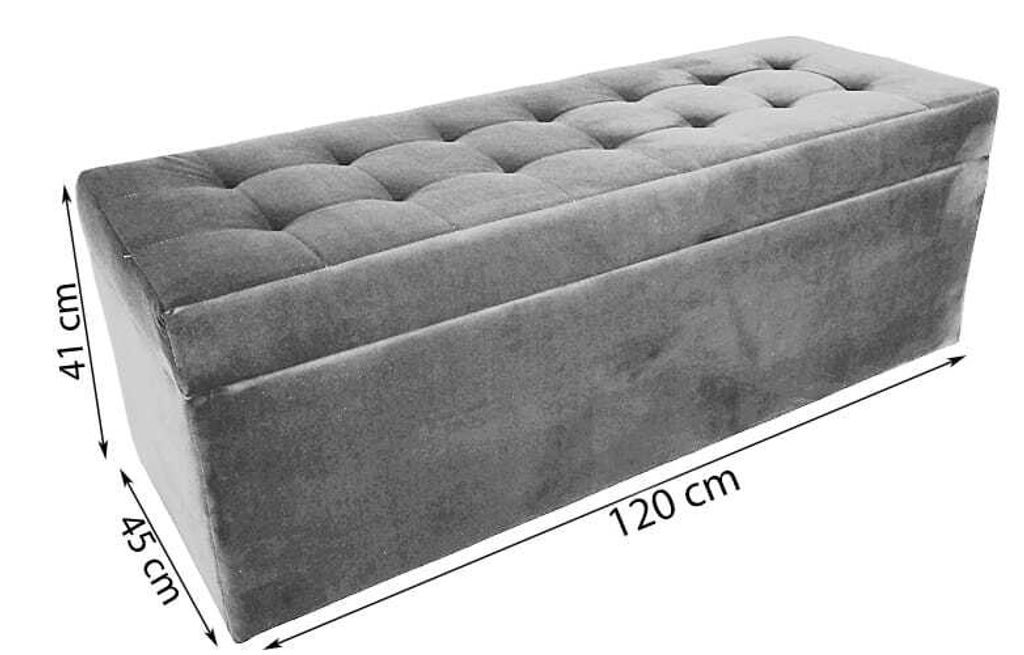 mg dizajnová čalúnená stolička, 45x120 cm, farba strieborná Obrázok produktu 3