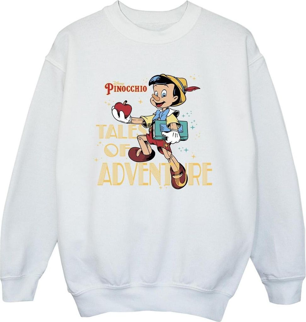 Pinocchio - "Tales Of Adventure" Sweatshirt für Jungen BI54284 (128) (Weiß)