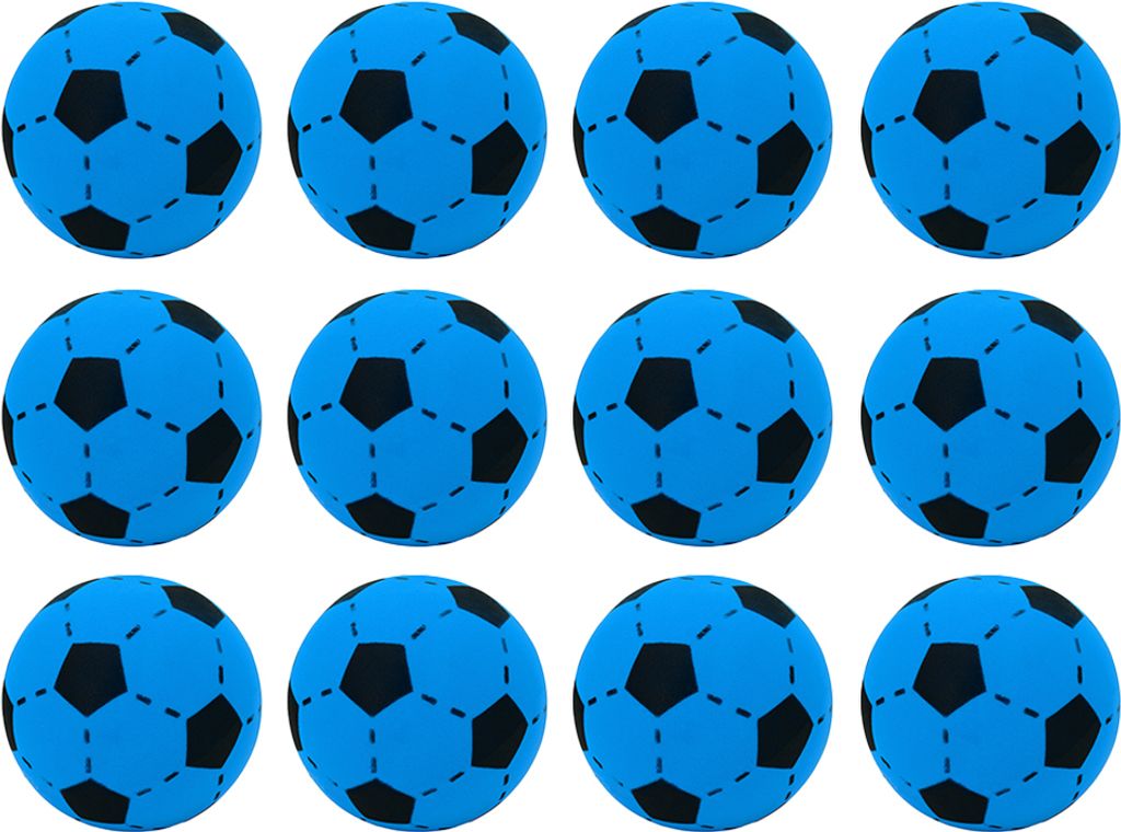 12x Kyto Softball 20 cm blau Fußball für Outdoor und Indoor